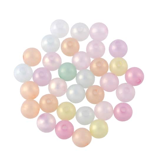 7.5mm Matte Pastel Round Plastic Beads, 250ct. by Bead Landing™